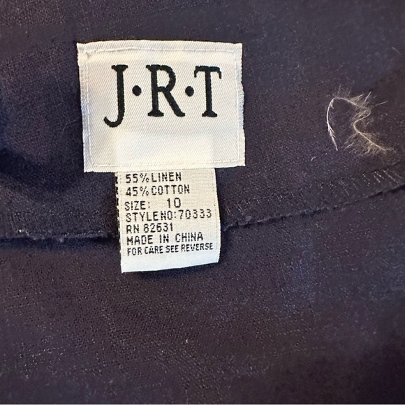 J.R.T / Size 10 Dress / Navy Blue /Linen-Cotton Blended (O) - Picture 10 of 11